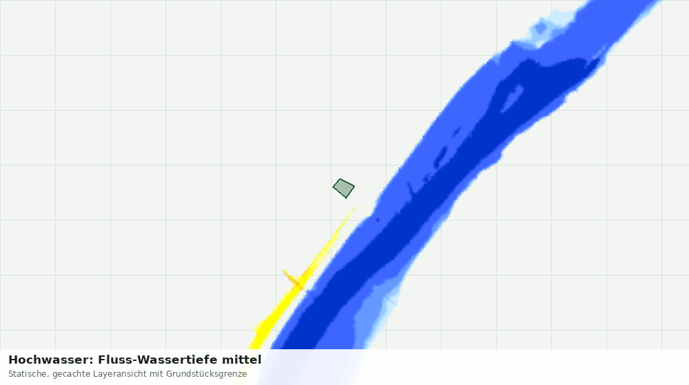 Statische Kartenansicht: Hochwasser: Fluss-Wassertiefe mittel