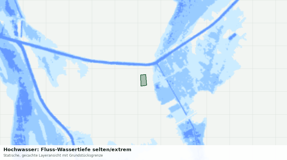 Statische Kartenansicht: Hochwasser: Fluss-Wassertiefe selten/extrem