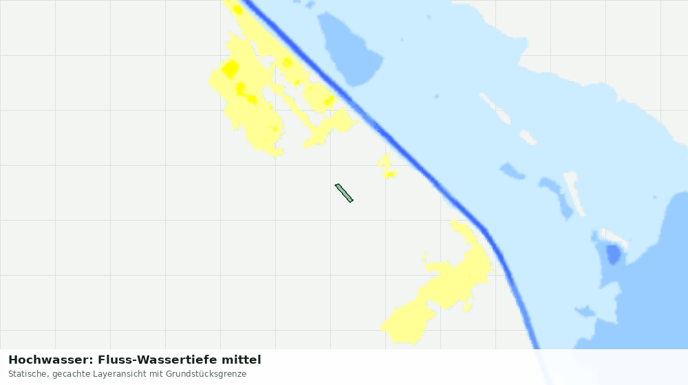 Statische Kartenansicht: Hochwasser: Fluss-Wassertiefe mittel