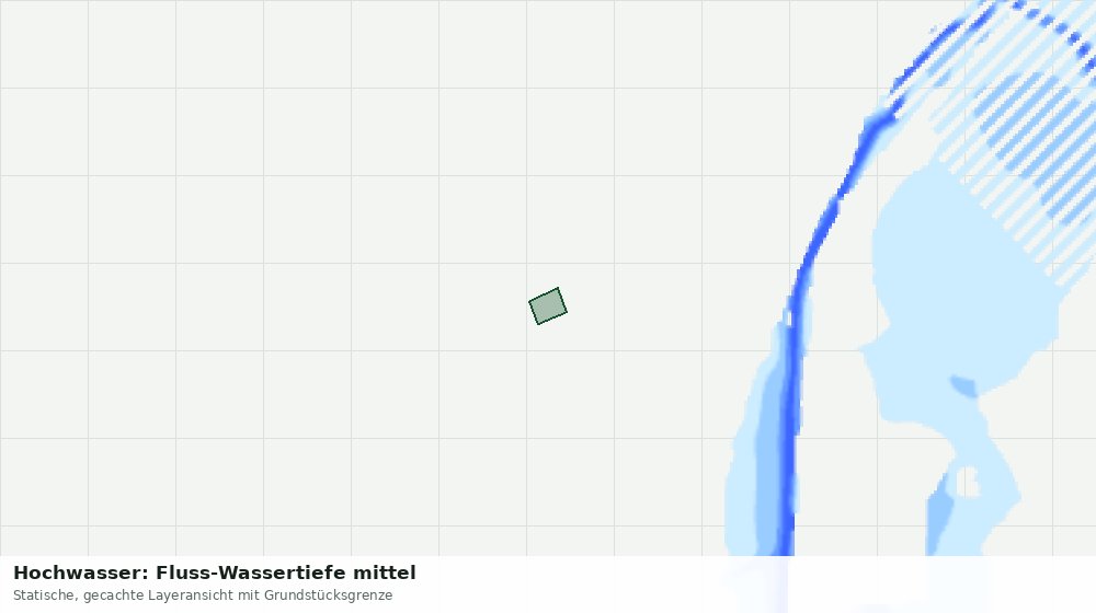 Statische Kartenansicht: Hochwasser: Fluss-Wassertiefe mittel