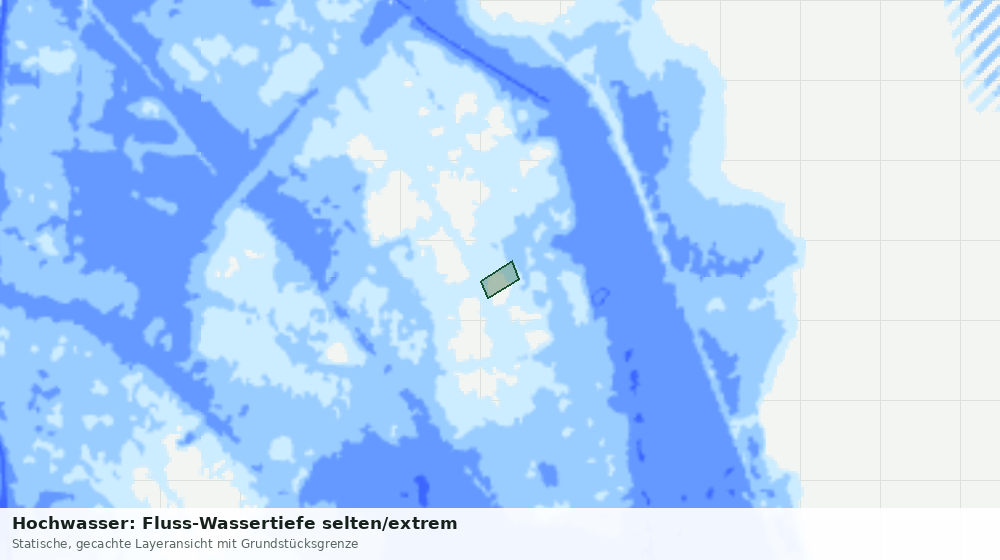 Statische Kartenansicht: Hochwasser: Fluss-Wassertiefe selten/extrem