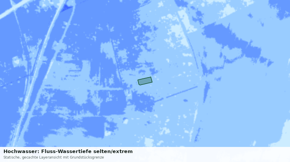 Statische Kartenansicht: Hochwasser: Fluss-Wassertiefe selten/extrem