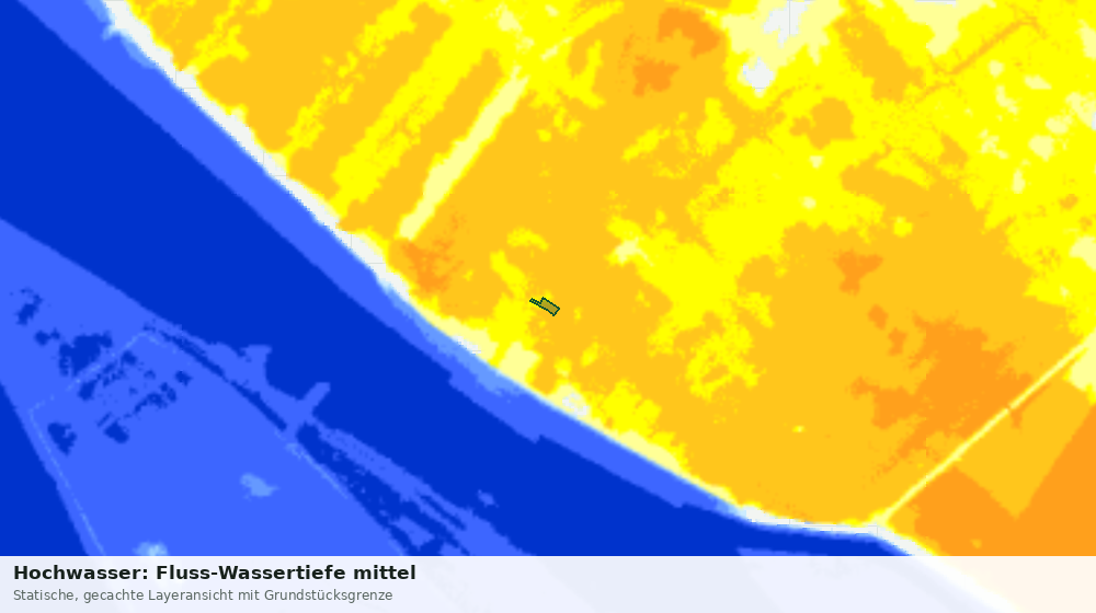 Statische Kartenansicht: Hochwasser: Fluss-Wassertiefe mittel