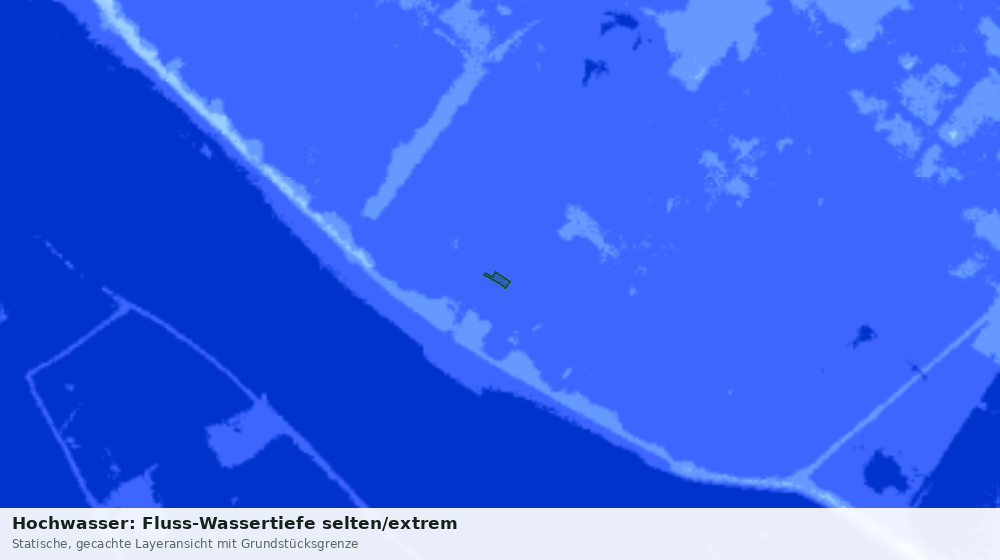 Statische Kartenansicht: Hochwasser: Fluss-Wassertiefe selten/extrem