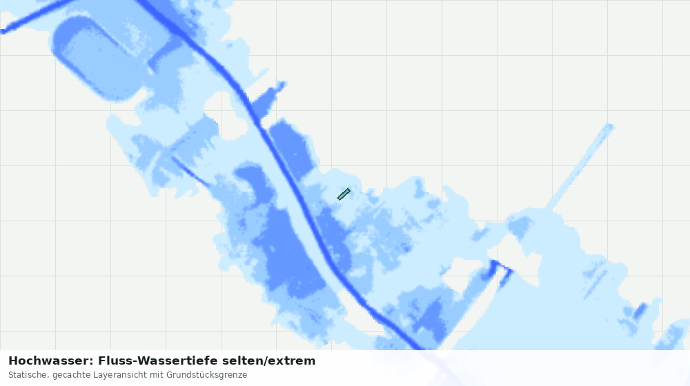 Statische Kartenansicht: Hochwasser: Fluss-Wassertiefe selten/extrem