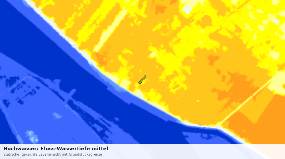 Statische Kartenansicht: Hochwasser: Fluss-Wassertiefe mittel