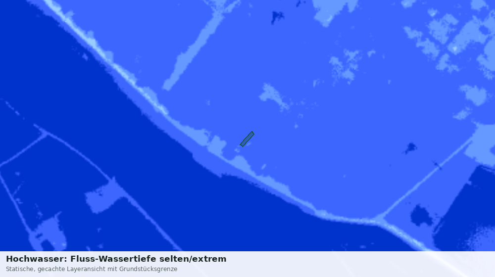 Statische Kartenansicht: Hochwasser: Fluss-Wassertiefe selten/extrem