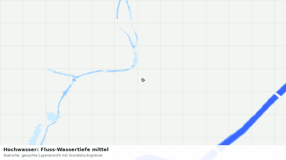 Statische Kartenansicht: Hochwasser: Fluss-Wassertiefe mittel