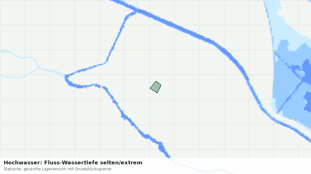 Statische Kartenansicht: Hochwasser: Fluss-Wassertiefe selten/extrem