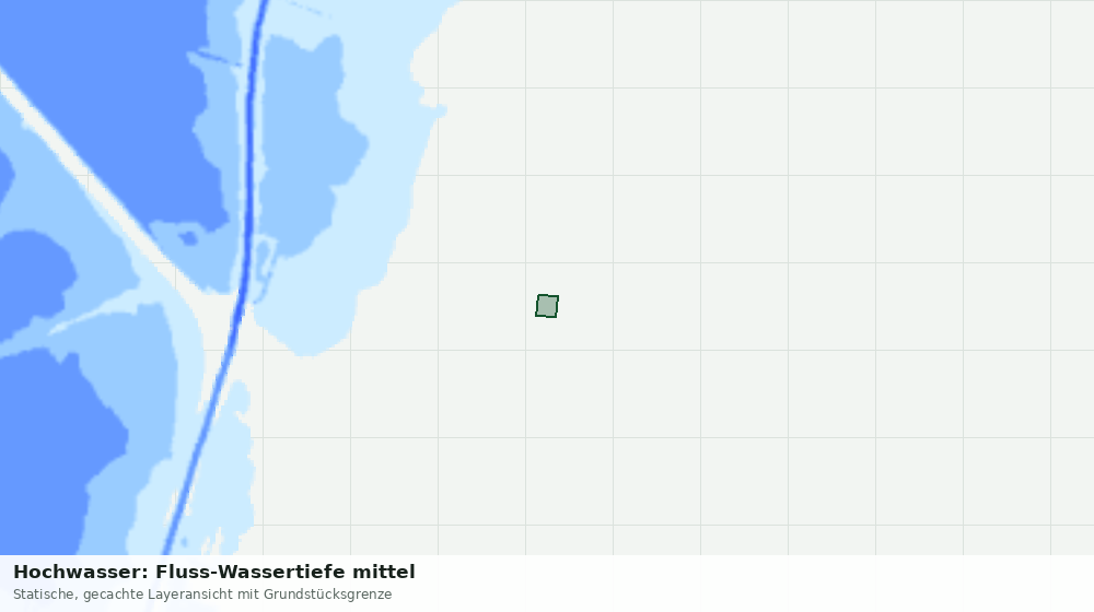 Statische Kartenansicht: Hochwasser: Fluss-Wassertiefe mittel