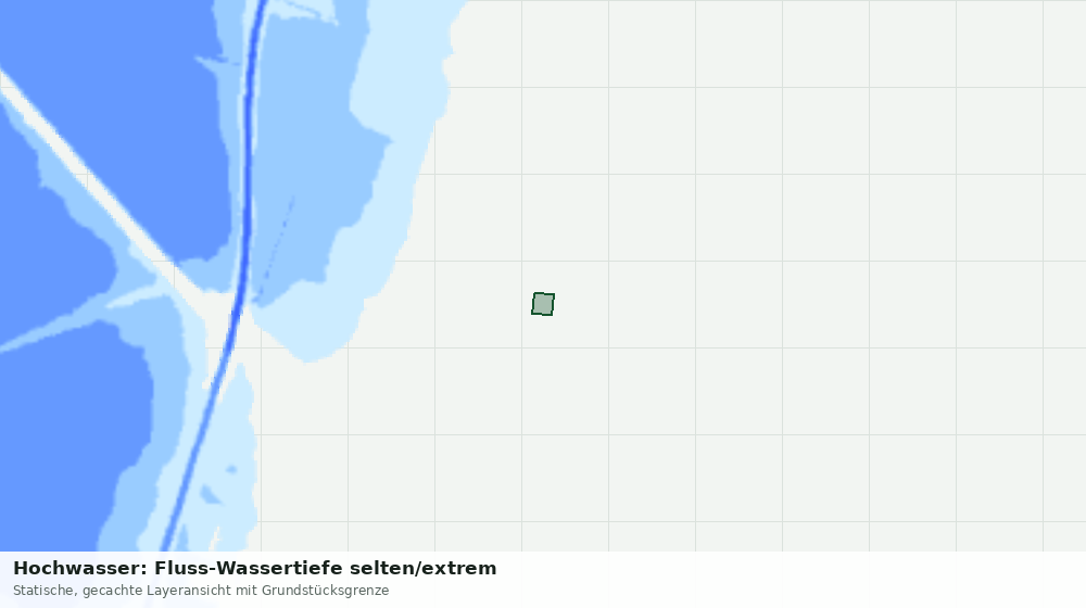 Statische Kartenansicht: Hochwasser: Fluss-Wassertiefe selten/extrem
