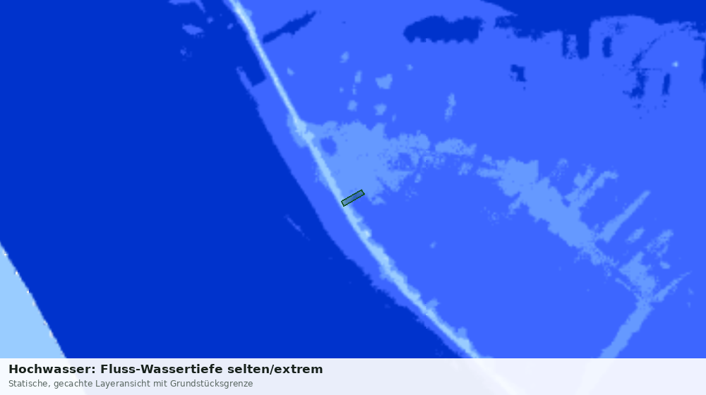 Statische Kartenansicht: Hochwasser: Fluss-Wassertiefe selten/extrem