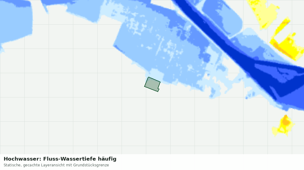 Statische Kartenansicht: Hochwasser: Fluss-Wassertiefe häufig