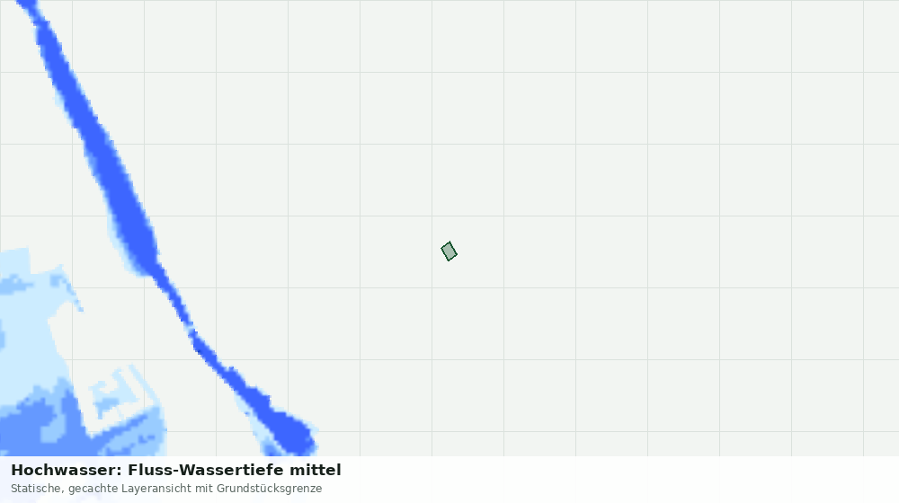 Statische Kartenansicht: Hochwasser: Fluss-Wassertiefe mittel