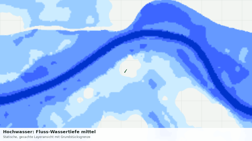 Statische Kartenansicht: Hochwasser: Fluss-Wassertiefe mittel