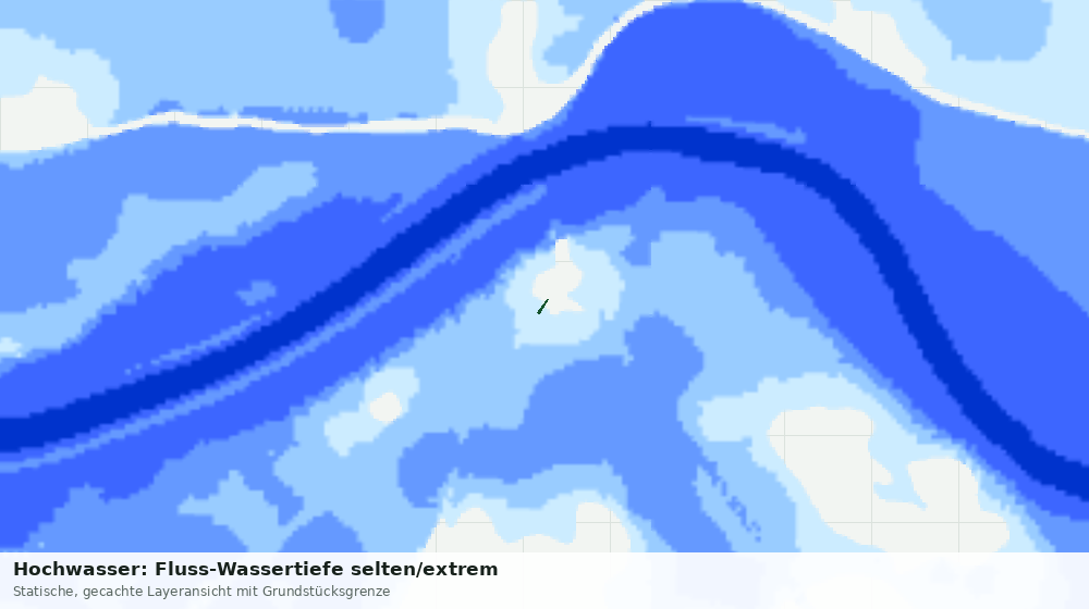 Statische Kartenansicht: Hochwasser: Fluss-Wassertiefe selten/extrem