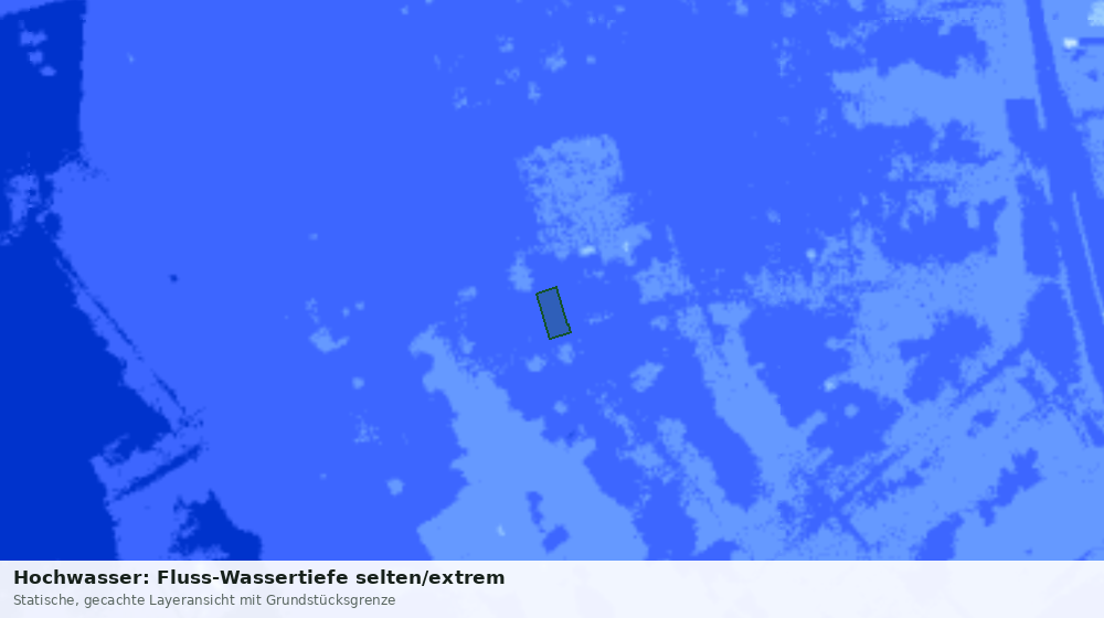Statische Kartenansicht: Hochwasser: Fluss-Wassertiefe selten/extrem