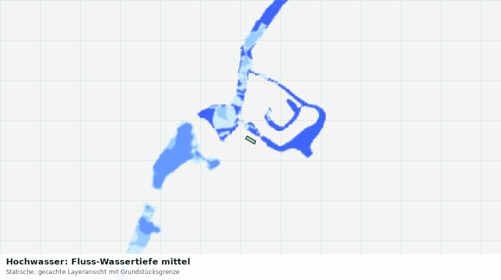 Statische Kartenansicht: Hochwasser: Fluss-Wassertiefe mittel