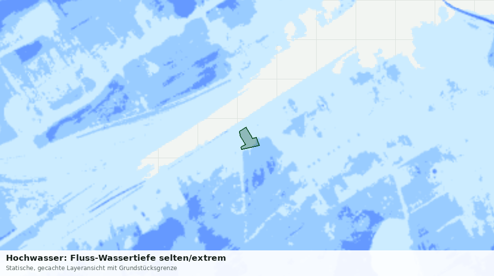 Statische Kartenansicht: Hochwasser: Fluss-Wassertiefe selten/extrem