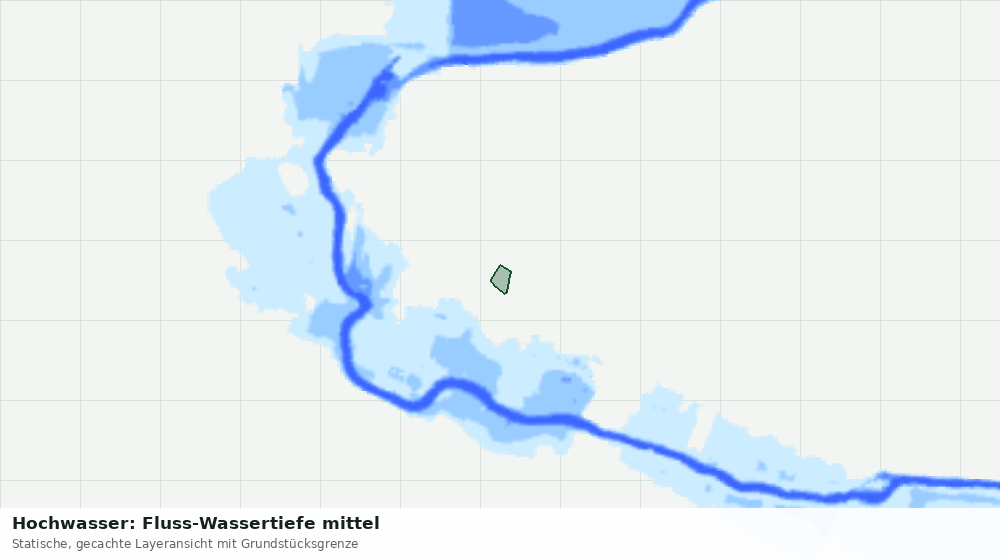 Statische Kartenansicht: Hochwasser: Fluss-Wassertiefe mittel