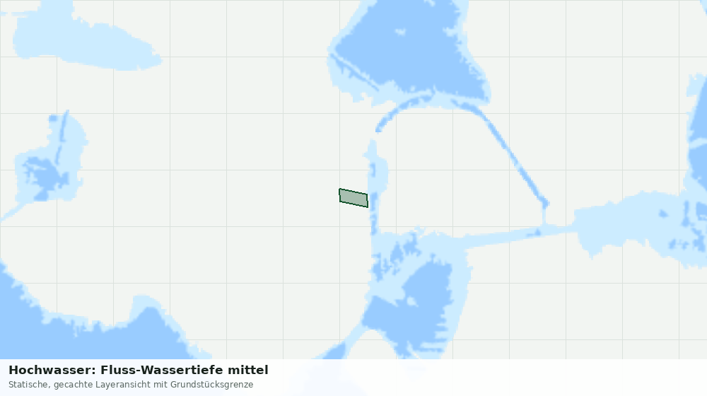 Statische Kartenansicht: Hochwasser: Fluss-Wassertiefe mittel
