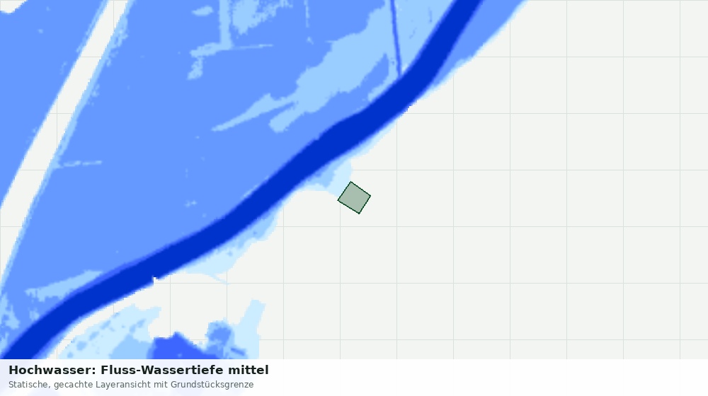 Statische Kartenansicht: Hochwasser: Fluss-Wassertiefe mittel