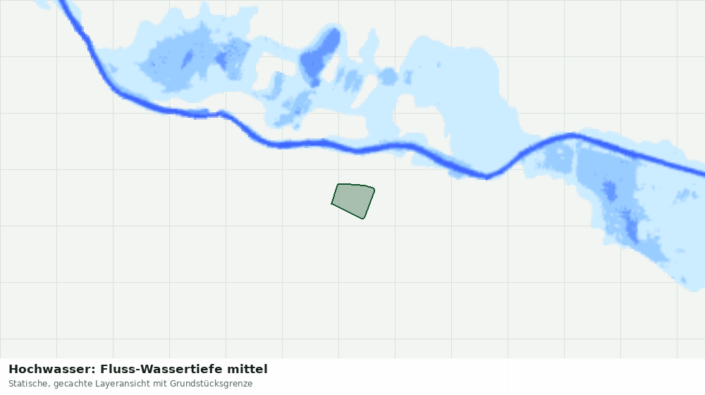 Statische Kartenansicht: Hochwasser: Fluss-Wassertiefe mittel