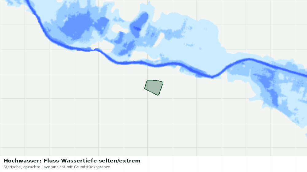 Statische Kartenansicht: Hochwasser: Fluss-Wassertiefe selten/extrem