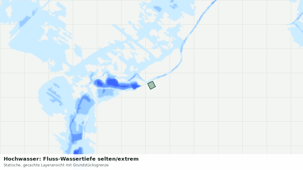 Statische Kartenansicht: Hochwasser: Fluss-Wassertiefe selten/extrem