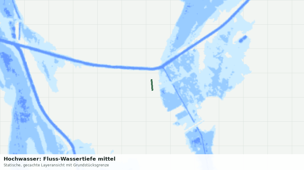 Statische Kartenansicht: Hochwasser: Fluss-Wassertiefe mittel