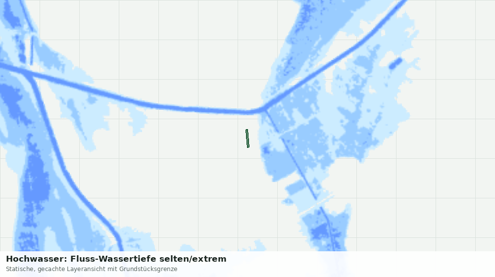 Statische Kartenansicht: Hochwasser: Fluss-Wassertiefe selten/extrem