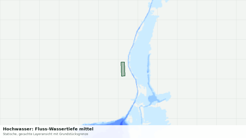 Statische Kartenansicht: Hochwasser: Fluss-Wassertiefe mittel