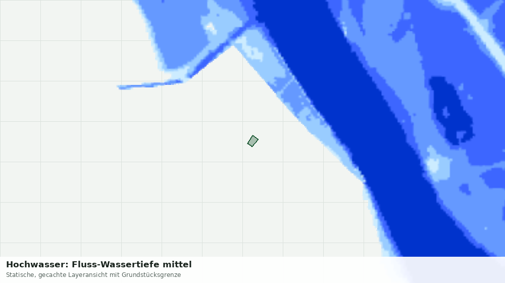Statische Kartenansicht: Hochwasser: Fluss-Wassertiefe mittel