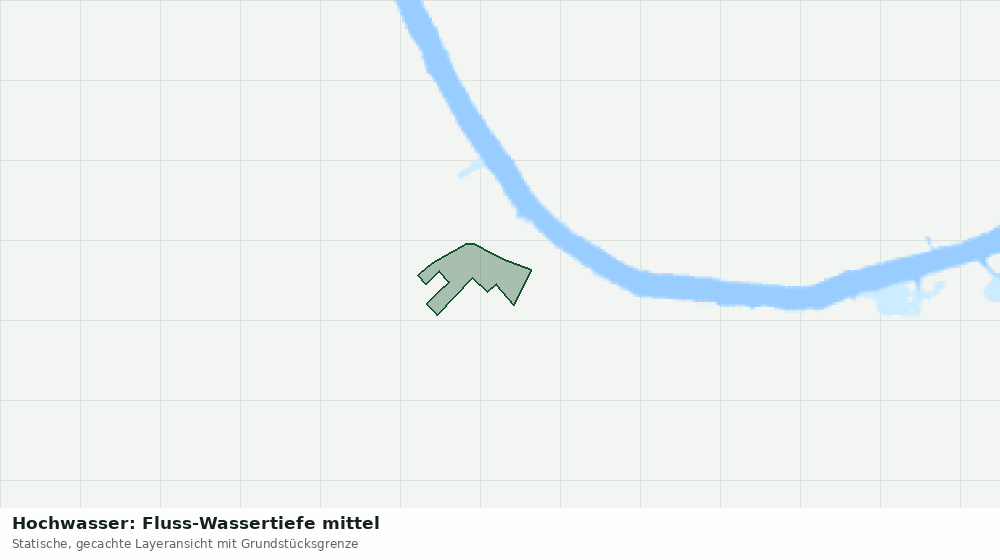 Statische Kartenansicht: Hochwasser: Fluss-Wassertiefe mittel