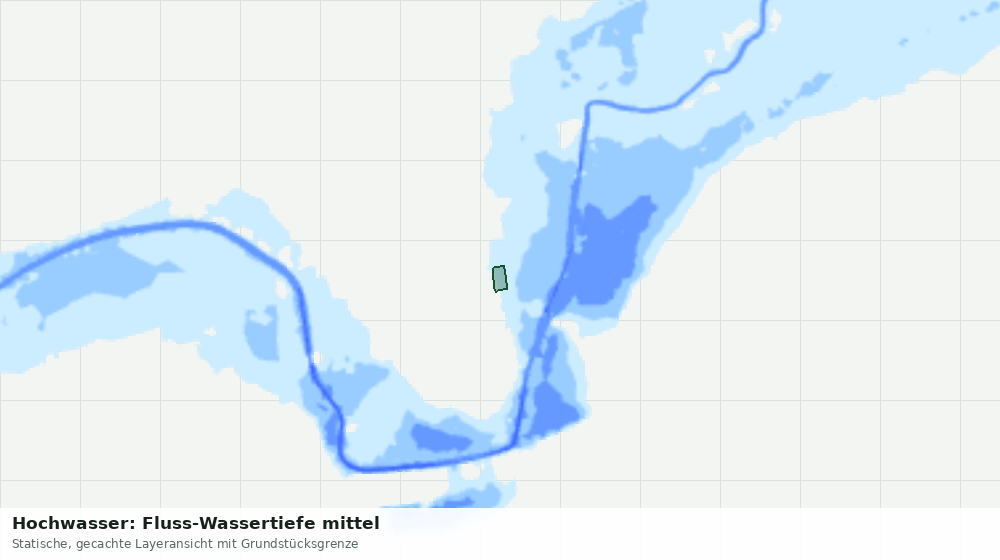 Statische Kartenansicht: Hochwasser: Fluss-Wassertiefe mittel