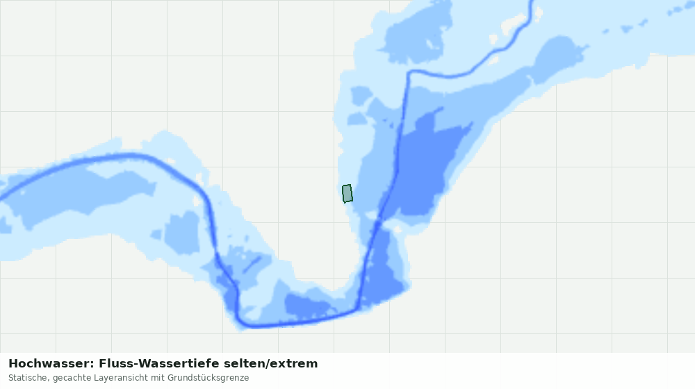 Statische Kartenansicht: Hochwasser: Fluss-Wassertiefe selten/extrem
