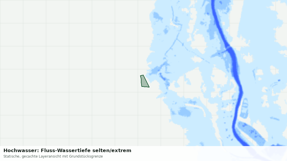 Statische Kartenansicht: Hochwasser: Fluss-Wassertiefe selten/extrem