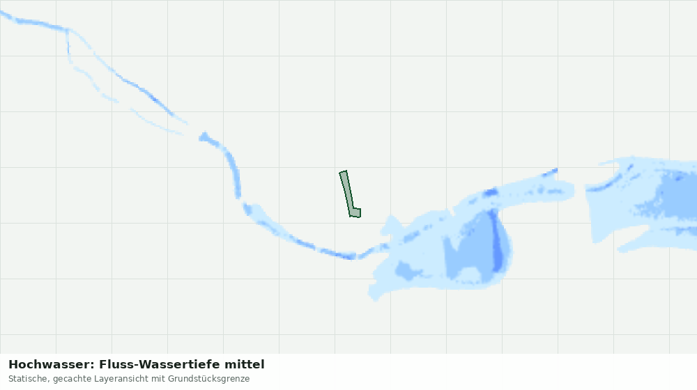 Statische Kartenansicht: Hochwasser: Fluss-Wassertiefe mittel