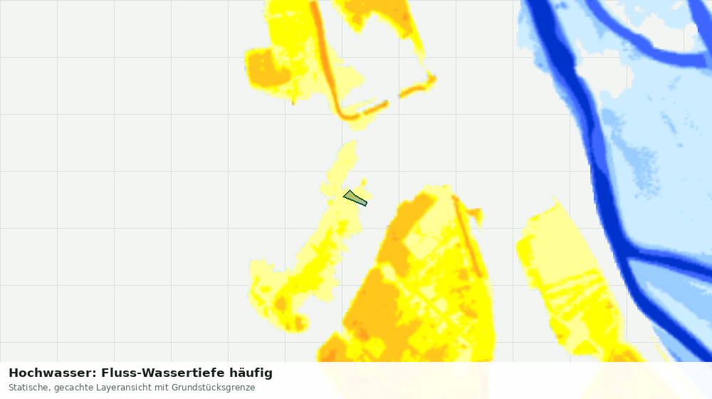 Statische Kartenansicht: Hochwasser: Fluss-Wassertiefe häufig