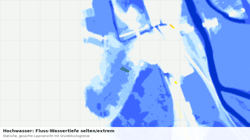 Statische Kartenansicht: Hochwasser: Fluss-Wassertiefe selten/extrem