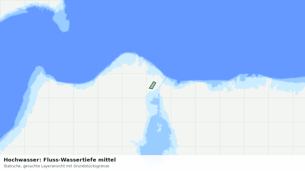 Statische Kartenansicht: Hochwasser: Fluss-Wassertiefe mittel