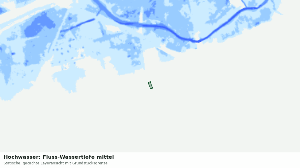 Statische Kartenansicht: Hochwasser: Fluss-Wassertiefe mittel