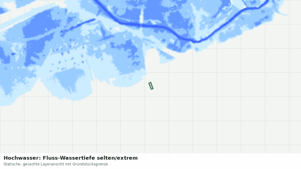 Statische Kartenansicht: Hochwasser: Fluss-Wassertiefe selten/extrem