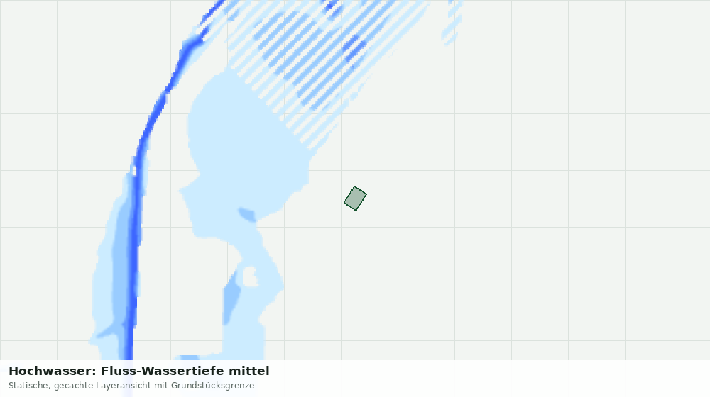 Statische Kartenansicht: Hochwasser: Fluss-Wassertiefe mittel