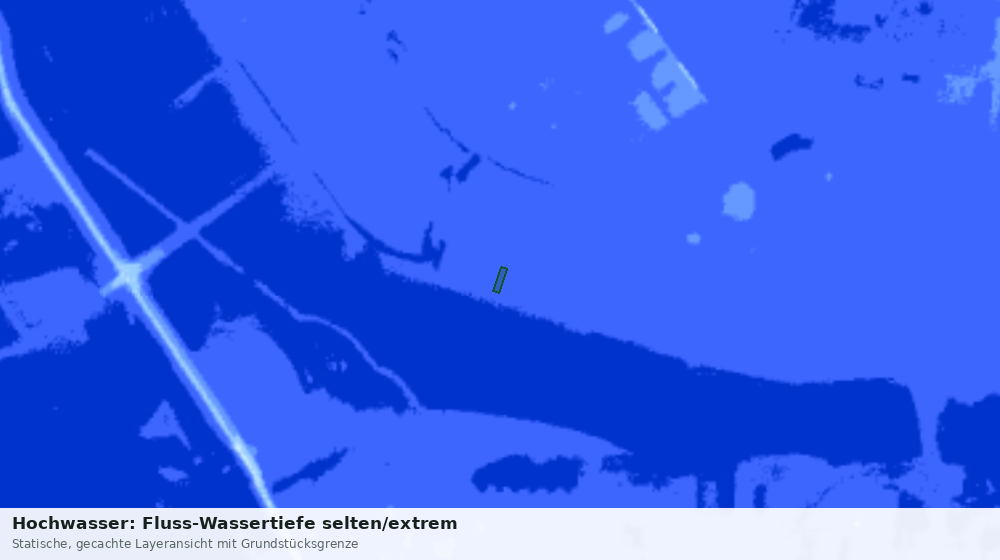 Statische Kartenansicht: Hochwasser: Fluss-Wassertiefe selten/extrem