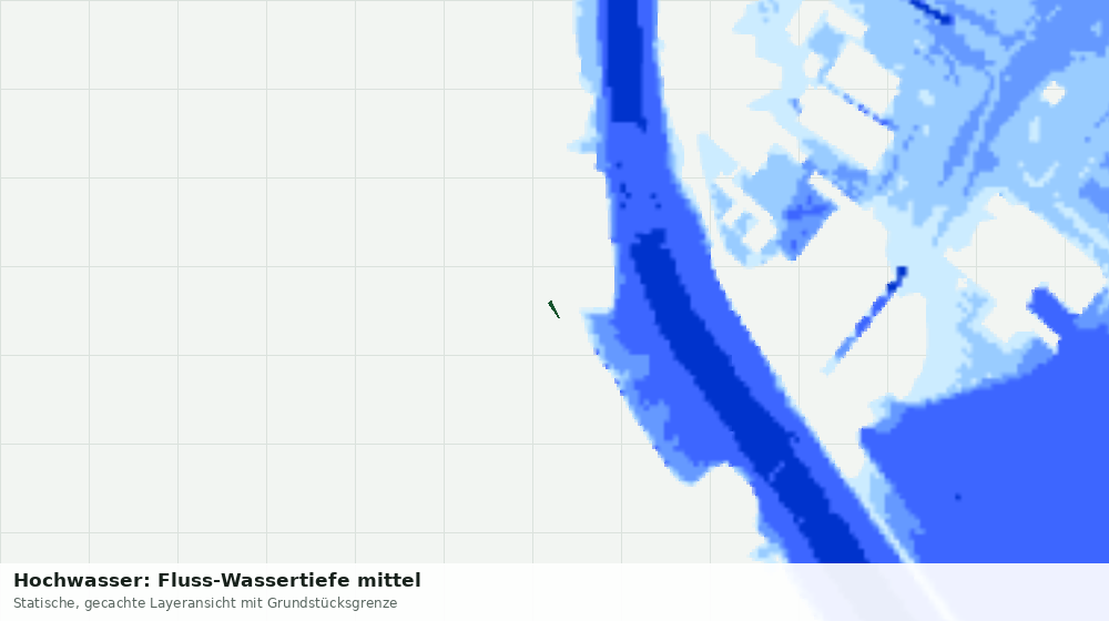Statische Kartenansicht: Hochwasser: Fluss-Wassertiefe mittel