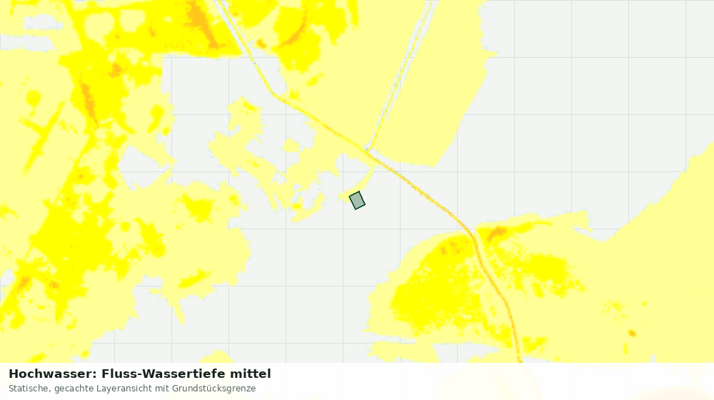 Statische Kartenansicht: Hochwasser: Fluss-Wassertiefe mittel