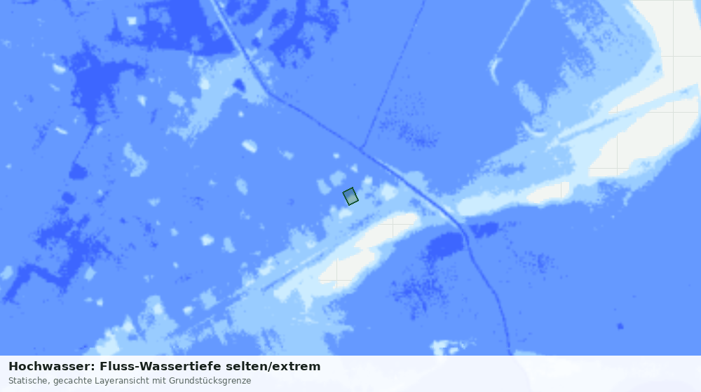 Statische Kartenansicht: Hochwasser: Fluss-Wassertiefe selten/extrem