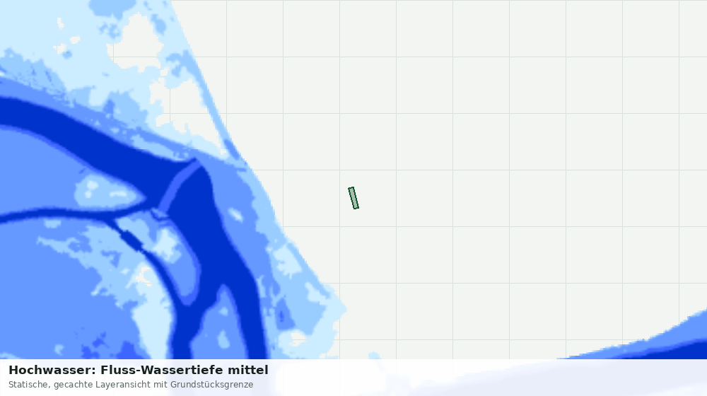 Statische Kartenansicht: Hochwasser: Fluss-Wassertiefe mittel