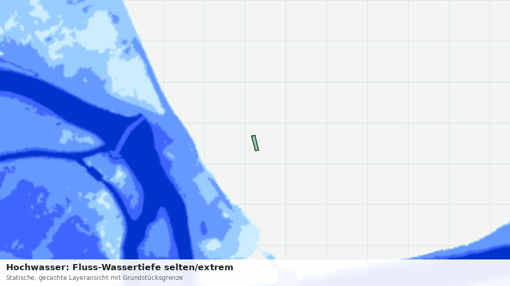 Statische Kartenansicht: Hochwasser: Fluss-Wassertiefe selten/extrem